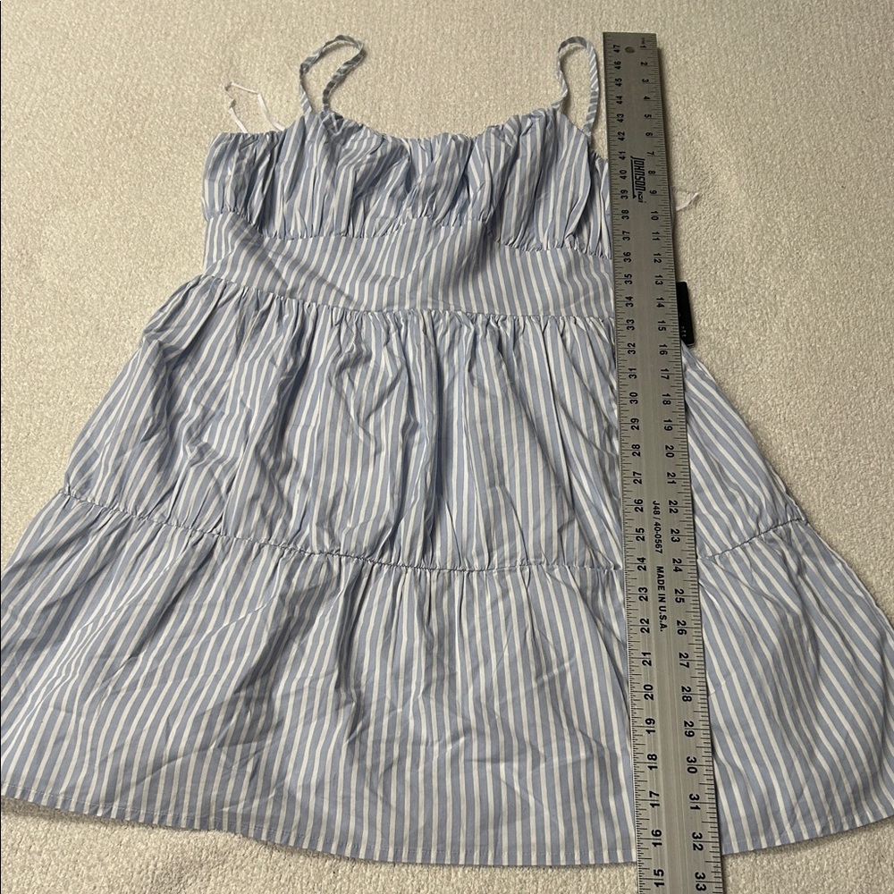 Express Blue and White Striped Mini Dress - Picture 3 of 5